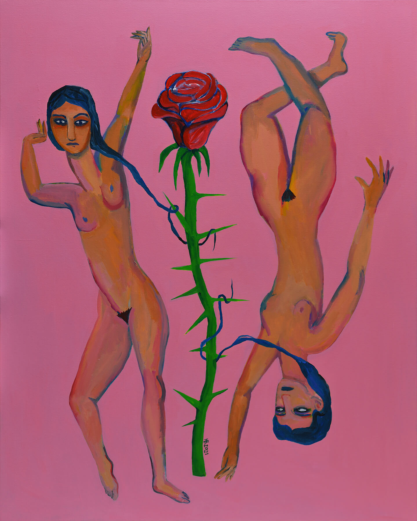Rose 70x80 acrylic on canvas
